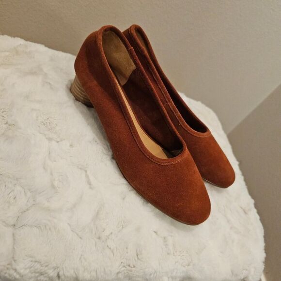 Anthropologie Soludos Juliette Suede Round Heel Flats Size 6.5 - Picture 2 of 10